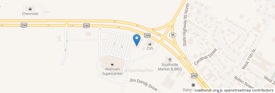 Mapa de ubicacion de First National Bank en 미국, 텍사스, Elgin, Bastrop County.