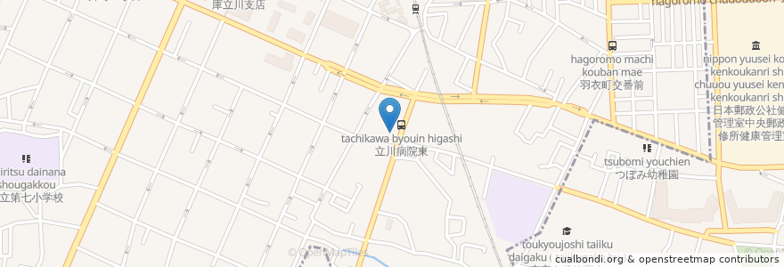 Mapa de ubicacion de 末日聖徒イエス・キリスト教会 en Japão, Tóquio, 立川市, 国立市.