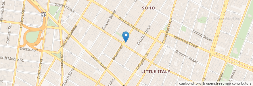 Mapa de ubicacion de L'Ecole Restaurant en 美利坚合众国/美利堅合眾國, 纽约州 / 紐約州, 纽约, 纽约县, Manhattan, Manhattan Community Board 2.