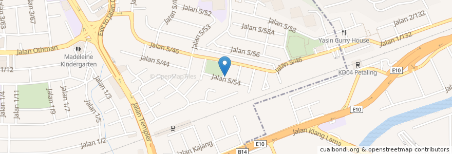 Mapa de ubicacion de Shanar Curry House en ماليزيا, سلاغور, Petaling Jaya, كوالالمبور.