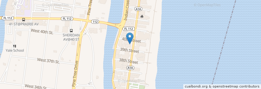 Mapa de ubicacion de Primo Cafe and Market en Amerika Birleşik Devletleri, Florida, Miami-Dade County, Miami Beach.
