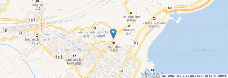 Mapa de ubicacion de くろんぼ en Japan, Shizuoka Prefecture, Atami.