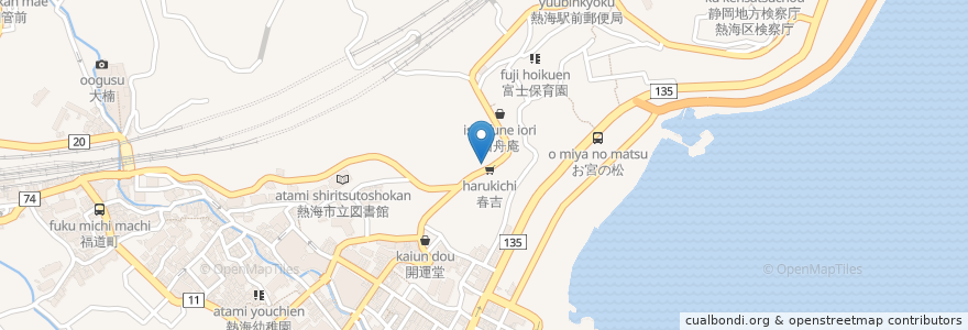 Mapa de ubicacion de さぬきや en 日本, 静冈县, 熱海市.