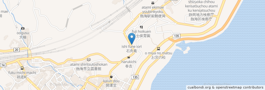 Mapa de ubicacion de としまや en Japão, 静岡県, 熱海市.