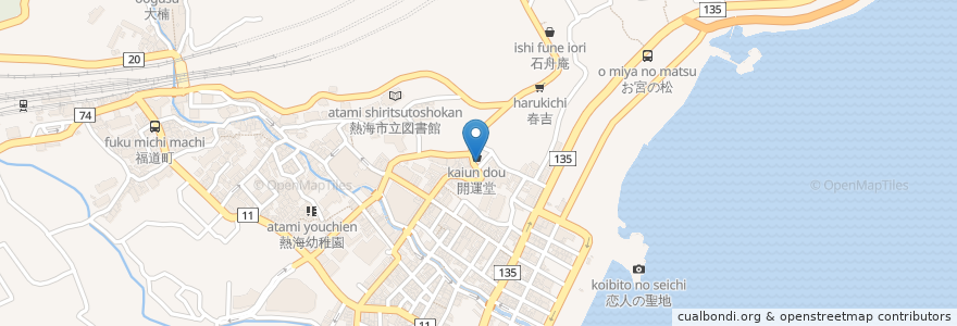 Mapa de ubicacion de 喜むら亭 en 日本, 静岡県, 熱海市.