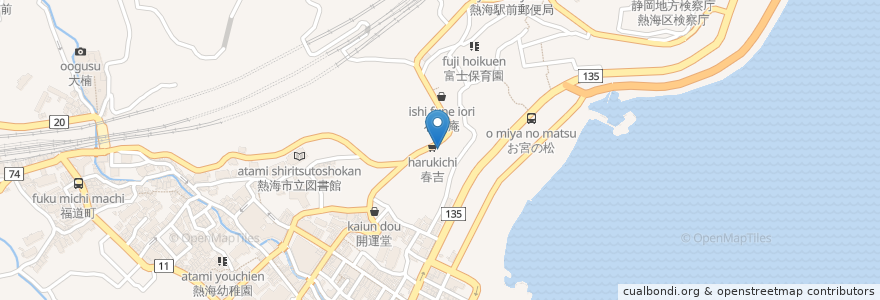 Mapa de ubicacion de 熱海市消防団第一分団詰所 en 日本, 静岡県, 熱海市.