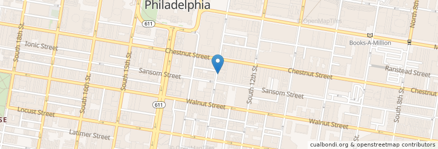 Mapa de ubicacion de Zio Pizza en アメリカ合衆国, ペンシルベニア州, Philadelphia County, フィラデルフィア.