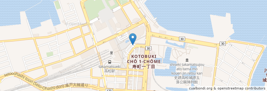 Mapa de ubicacion de Mazda Car Rental en اليابان, كاغاوا, 高松市.