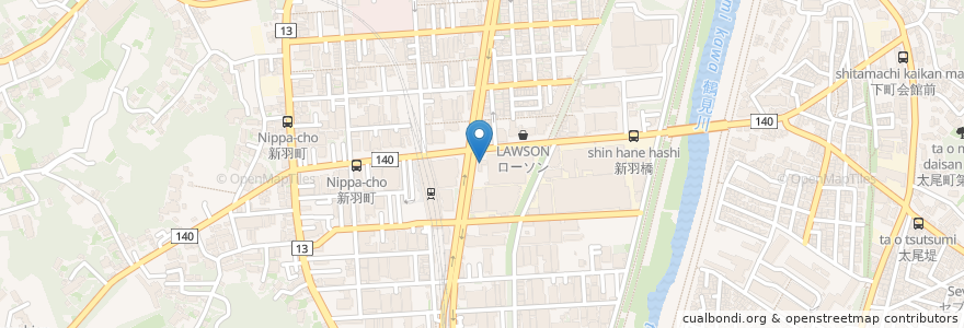 Mapa de ubicacion de トヨタレンタリース神奈川 en Japon, Préfecture De Kanagawa, 横浜市, 港北区.