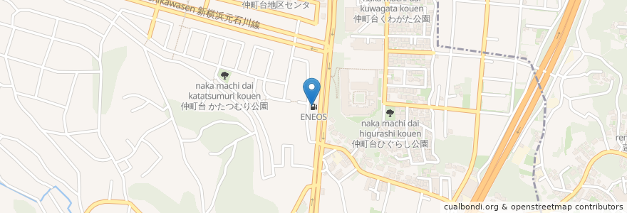 Mapa de ubicacion de ENEOS en ژاپن, 神奈川県, 横浜市, 都筑区.