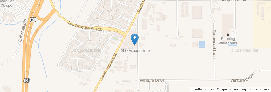 Mapa de ubicacion de SLO Acupuncture en 미국, 캘리포니아주, San Luis Obispo County, San Luis Obispo.