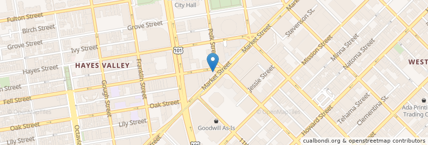 Mapa de ubicacion de Little Griddle en Amerika Birleşik Devletleri, Kaliforniya, San Francisco, San Francisco.