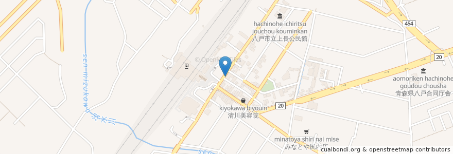 Mapa de ubicacion de 千年の宴 en 日本, 青森县, 八戸市.