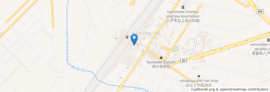 Mapa de ubicacion de ドトールコーヒーショップ(白) en Япония, Аомори, Хатинохе.