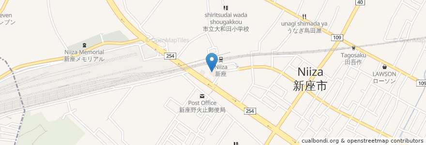 Mapa de ubicacion de 武蔵野銀行 新座支店 en Jepun, 埼玉県, 新座市.