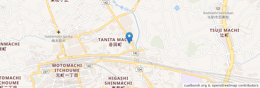 Mapa de ubicacion de Nara Shinkin Bank en Japan, Präfektur Nara, 生駒市.