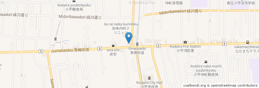 Mapa de ubicacion de サンマルク en Japonya, 東京都, 小平市.