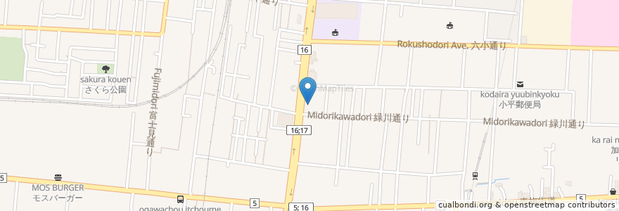Mapa de ubicacion de 安楽亭 en Japan, Tokio, 小平市.
