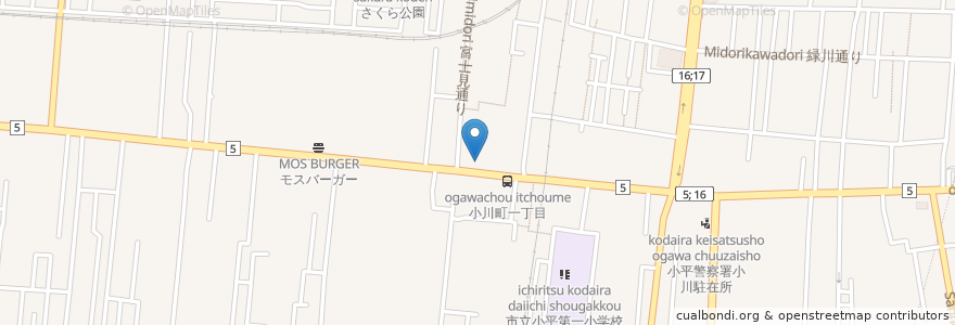 Mapa de ubicacion de ガスト 小平小川町店 en Japan, Tokio, 小平市.