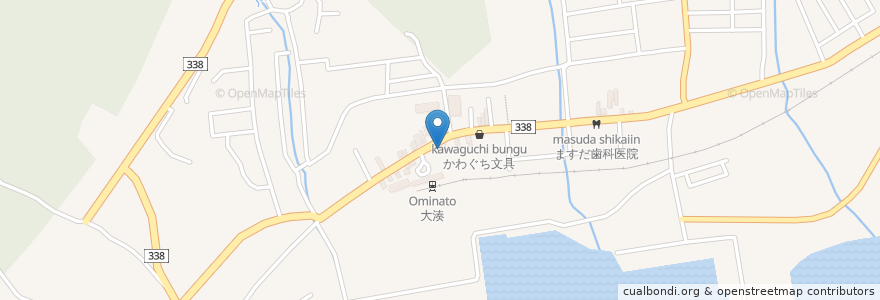 Mapa de ubicacion de 青森銀行 en Japan, 青森県, むつ市.