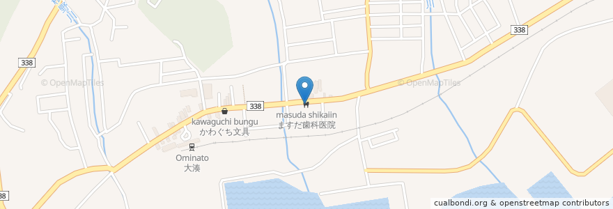 Mapa de ubicacion de ますだ歯科医院 en Japonya, 青森県, むつ市.