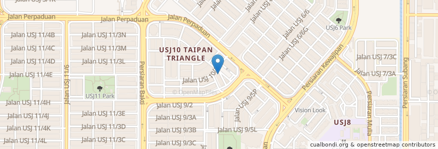 Mapa de ubicacion de Affin Bank en Malesia, Selangor, Majlis Bandaraya Subang Jaya.