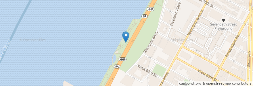 Mapa de ubicacion de Riverside Park 13 en 美利坚合众国/美利堅合眾國, 纽约州 / 紐約州, 纽约, 纽约县, Manhattan, Manhattan Community Board 7.