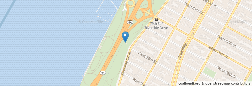 Mapa de ubicacion de Riverside Park 8 en アメリカ合衆国, ニューヨーク州, New York, New York County, Manhattan, Manhattan Community Board 7.