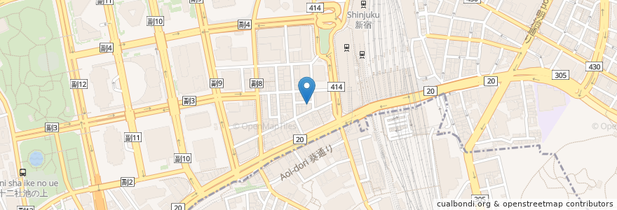 Mapa de ubicacion de サイゼリヤ en Jepun, 東京都, 新宿区.