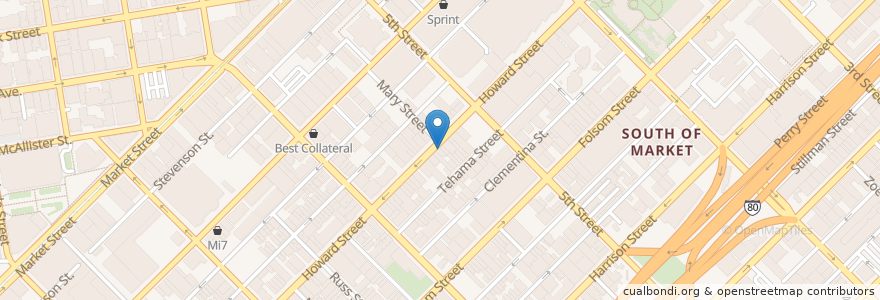 Mapa de ubicacion de Tin en アメリカ合衆国, カリフォルニア州, サンフランシスコ, San Francisco.