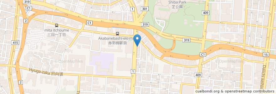 Mapa de ubicacion de はなみずき薬局 en Japan, 東京都, 港区.