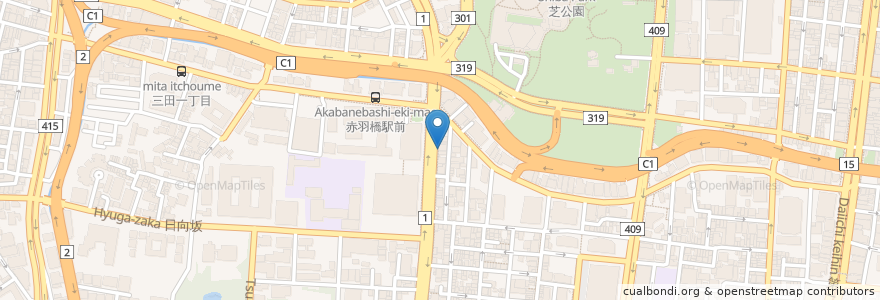 Mapa de ubicacion de ほっかほっか亭 en Japon, Tokyo, 港区.