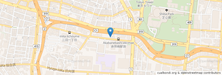 Mapa de ubicacion de 日生薬局 en Japan, Tokio, 港区.