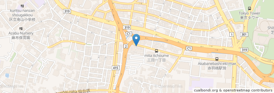 Mapa de ubicacion de 為ヶ井歯科 en 일본, 도쿄도, 미나토.