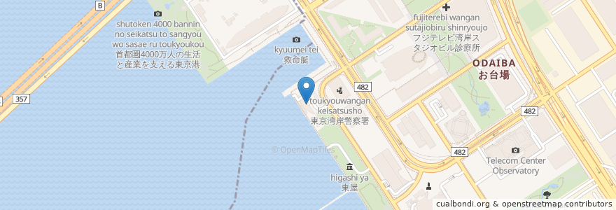 Mapa de ubicacion de 青海客船ターミナル en 日本, 东京都/東京都.