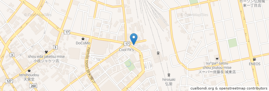 Mapa de ubicacion de さかなや道場 en Jepun, 青森県, 弘前市.