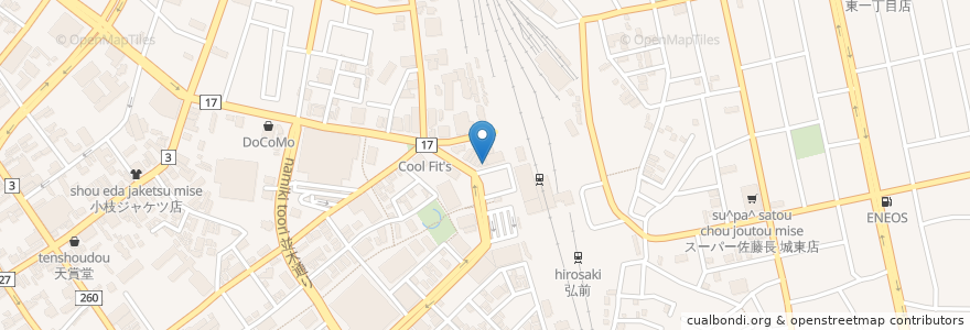 Mapa de ubicacion de カンティブル en 일본, 아오모리현, 弘前市.