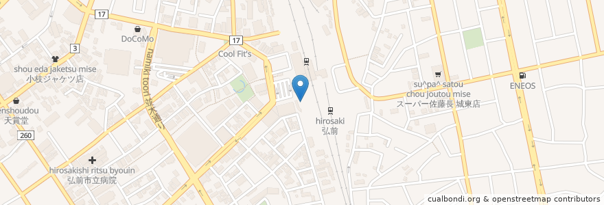 Mapa de ubicacion de JR駅レンタカー en Japan, Präfektur Aomori, 弘前市.