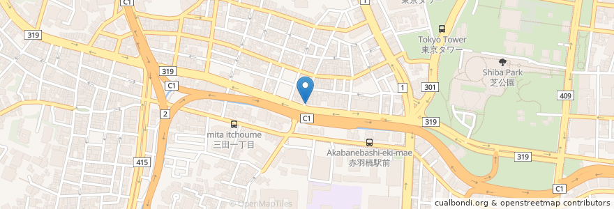Mapa de ubicacion de 銘林閣 en 日本, 東京都, 港区.