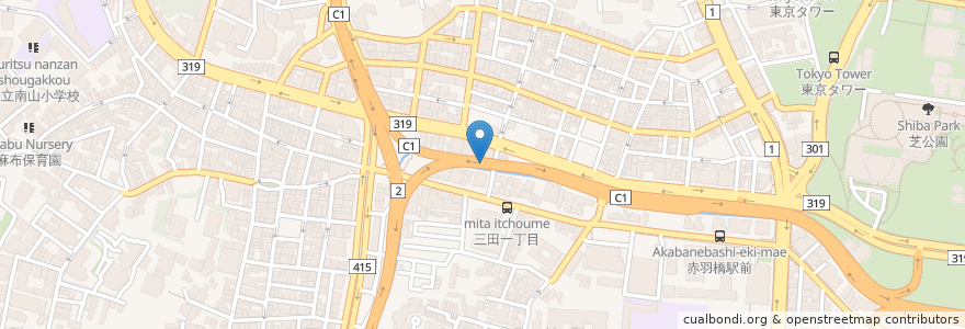Mapa de ubicacion de ゼネラル en Japão, Tóquio, 港区.
