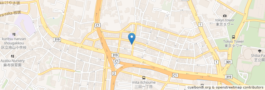 Mapa de ubicacion de Togu en Giappone, Tokyo, Minato.