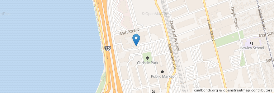 Mapa de ubicacion de Black Diamond Cafe en Amerika Birleşik Devletleri, Kaliforniya, Alameda İlçesi, Emeryville.