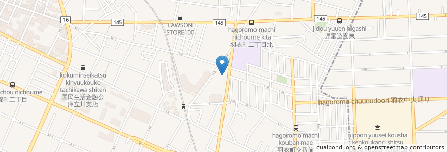Mapa de ubicacion de 立川山 正楽院 en Japan, Tokio, 立川市, 国立市.