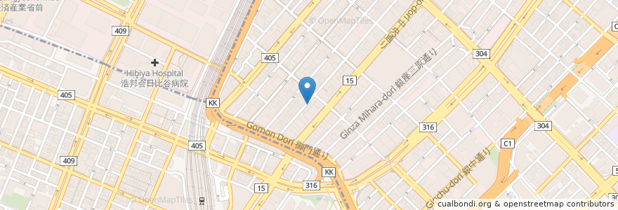 Mapa de ubicacion de Kyubey Ginza en Japan, Tokyo.