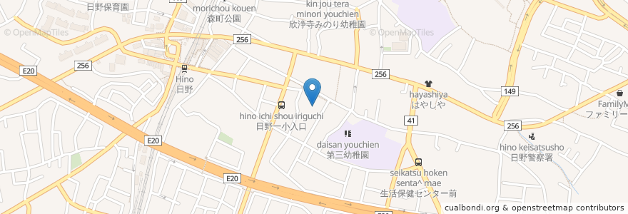 Mapa de ubicacion de 大昌寺 en ژاپن, 東京都, 日野市.