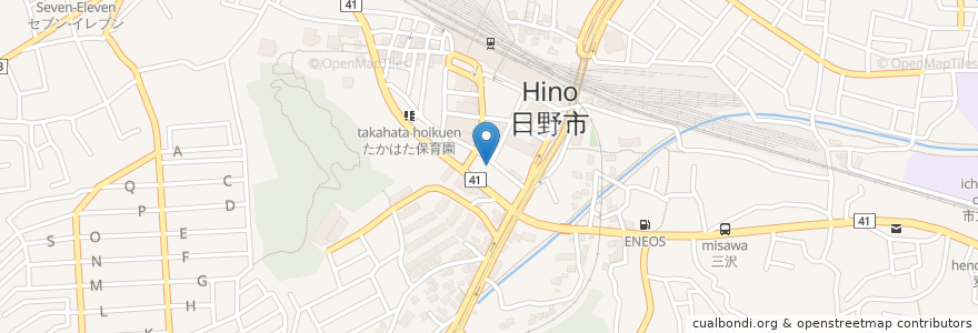 Mapa de ubicacion de ノムラ薬局 高幡店 en 일본, 도쿄도, 日野市.