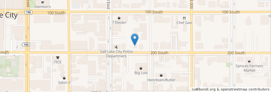 Mapa de ubicacion de Twilite Lounge en 미국, 유타 주, Salt Lake County, Salt Lake City.