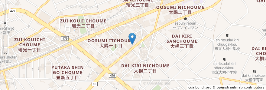 Mapa de ubicacion de CoCo壱番屋 en Japon, Préfecture D'Osaka, 大阪市, 東淀川区.