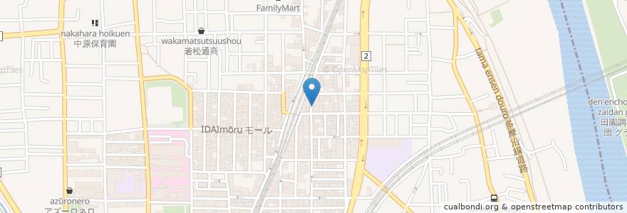 Mapa de ubicacion de やきとり 竹沢 en 일본, 가나가와현, 川崎市, 中原区.