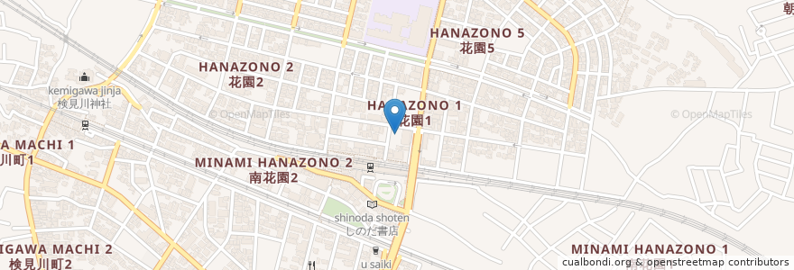 Mapa de ubicacion de ナビパーク花園第1 en Япония, Тиба, 千葉市, 花見川区.